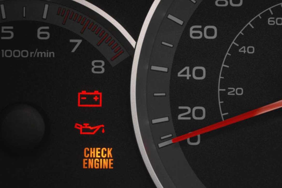 check engine light on